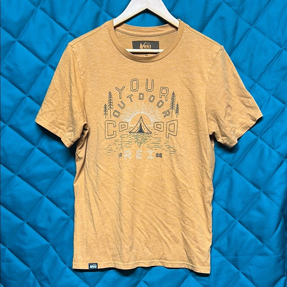 REI Yellow Graphic Short Sleeve Tee